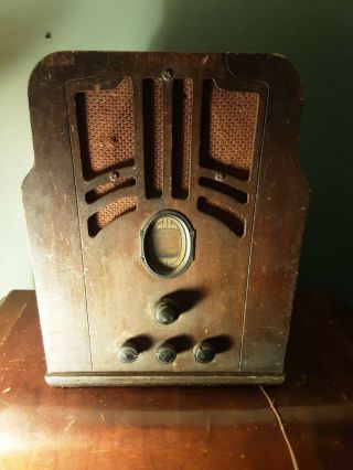 Philco Antique Tube Radio Model 610 - For Restoring Or Parts Complete With Tubes