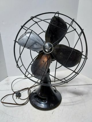 Vintage Emerson Electric 12 " Oscillating 3 - Speed Fan; Type 79646 - Ap Good