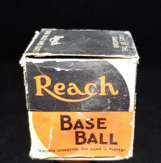 1916 - 34 Reach League Black & Red 112 Stitch Baseball Rc Rubber Center