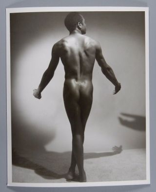 Physique Bodybuilding Muscular African American Vintage 4x5 Print Don Whitman