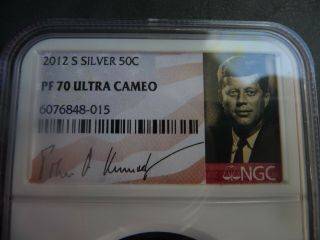 2012 s silver Kennedy half dollar NGC PF 70 Ultra Cameo 2