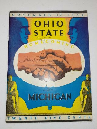 November 17 1934 - Ohio State Vs Michigan Football Program