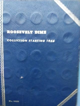 1946 - 1964 - P,  D,  S Roosevelt Dime Set - In 9029 Whitman Album Completed
