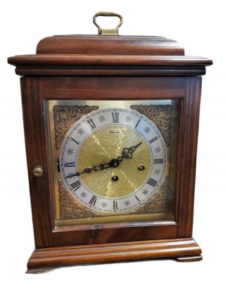 Vintage Franz Hermle Ridgeway Chime 2 Jewel 517 Mantel Clock West Germany 320