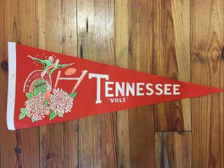 Vintage University Of Tennessee Volunteers “vols” Football Pennant