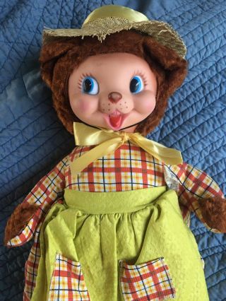 Vintage Gund Rubber Face Lady Bear With Pre - 1963 Zip Code