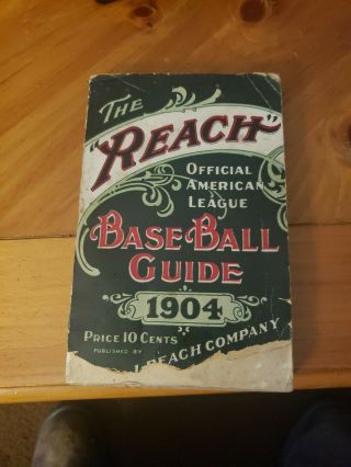 1904 Reach Baseball Guide,  First World Series Information