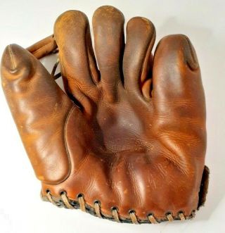 Rare 1940 Wilson Baseball Glove Bob Feller " Ko King " Model 904 Split - Finger Vg