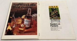 1968 Bowl Packers Raiders AFL VS NFL World Championship Game Program 3