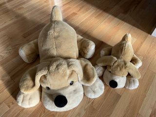 2 Fao Schwarz Patrick The Pup Plush Dogs Stuffed Animal Toy 35” And 20”