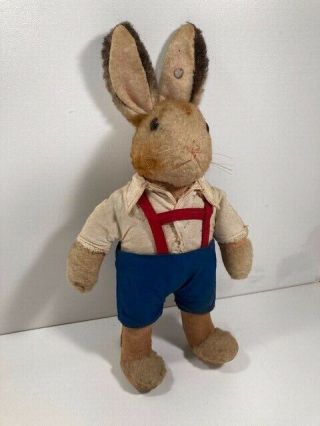 ADORABLE Steiff Midcentury Bunny Rabbit Boy Doll With IDs CUTE 2