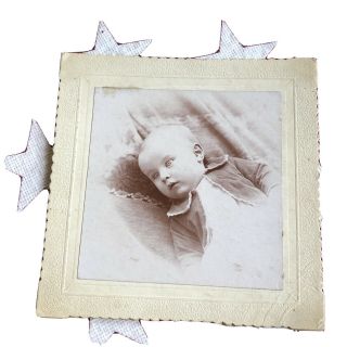 Antique Appears To Be Post Mortem Photo Of A Little Baby 3.  5x3.  5