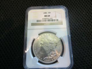 1886 P Ngc Ms 64 Morgan Silver Dollar - Almost Perfect