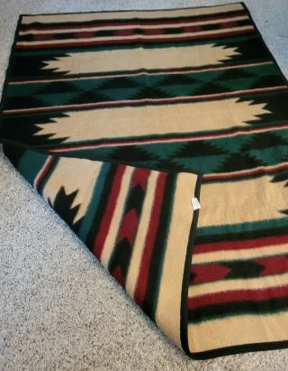 Vintage Biederlack Southwest Aztec Native Throw Camp Blanket USA 2