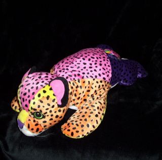 23 " Lisa Frank Hunter Cheetah Leopard Styrofoam Beads Plush Stuffed Animal 1998