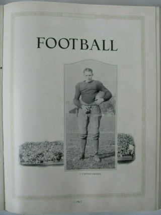 Red Grange Football Great " The Galloping Ghost " U Of Illinois Year Book