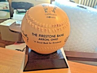 Extremely Rare Vintage 1958 Cleveland Indians Plastic Baseball Coin Bank.