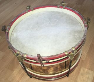 Antique Brass Shell 14” Military Snare Drum Calf Skin Heads