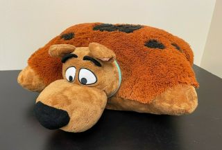 Scooby Doo Large 18 " Pillow Pet Plush - Hook And Loop - Attaches - Rare Euc