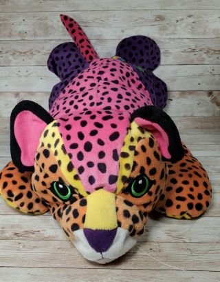 Vintage Lisa Frank Hunter Plush Leopard Large 24 " Rainbow Cheetah Stuffed Animal