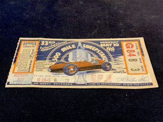 1949 Indianapolis 500 Ticket Stub Indy 500 33rd 500 Mile Race 2