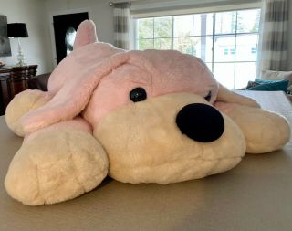 36 " Jumbo Fao Schwarz Pink Penelope The Pup Plush Dog Stuffed Animal Huge Large