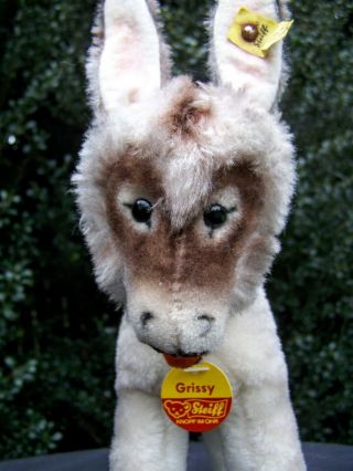 Vintage Steiff Donkey " Grissy " 3610/22 A - 9 Inches Tall - 1960s