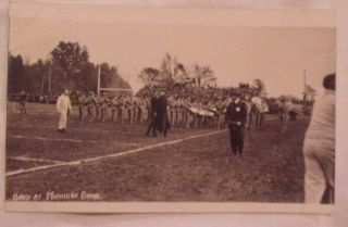 Rare 1914 M.  A.  C.  Michigan State Vs Michigan Fb Game Rppc Of Aggie Marching Band