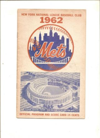 5/30/62 York Mets Program/scorecard Vs.  L.  A.  Dodgers,  Koufax Pitching