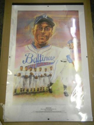 Leon Day Negro Leagues Lithograph Number One 40 X 25 Art By Val Mayerik 1992