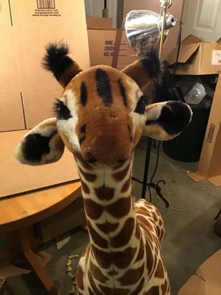 Huge Melissa & Doug Jumbo Plush Giraffe Stuffed Animal Toy 4.  5 Feet Tall 2106