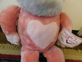 Vtg HTF Mighty Star Maurice Pink Gorilla Plush 10” Monkey Amorous Ape Heart 4274 3