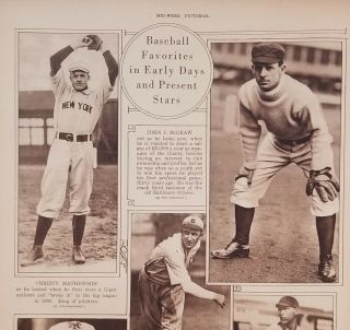 May 27,  1920 Mid - Week Pictorial The York Times Newspaper Christy Mathewson
