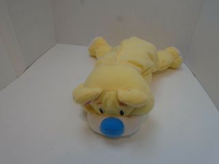 Vintage Fisher Price Rumple Bear Plush Yellow Blue Nose 15 Inches Stuffed Animal