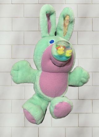 Vtg 1989 Playskool Easter Egg Nosy Bear Bunny Rabbit Plush Rare