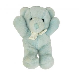 Vintage 1993 Dakin Baby Blue Musical Wind Up Teddy Bear Stuffed Animal Plush Toy