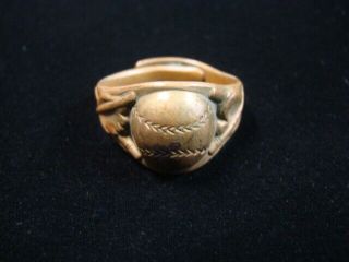 1935 Babe Ruth " Quaker Oats " Premium Brass Baseball Ring