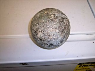 Vintage Or Antique 8 Lbs.  Pound 3 1/2 " Diameter Iron Cannon Ball