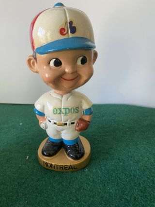 1960s Montreal Expos Vintage Bobblehead,  Gold Base,