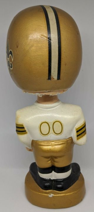 1960s Vintage Orleans Saints Bobblehead Nodder Made in Japan Gold Base - JB 3