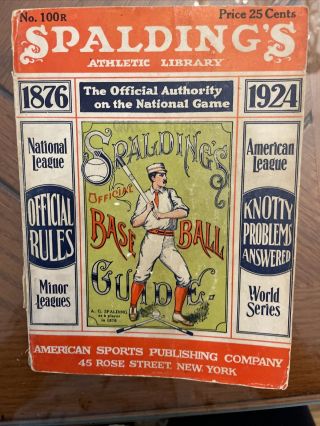 Spalding’s Athletic Library 1876 - 1924 Official Baseball Guide
