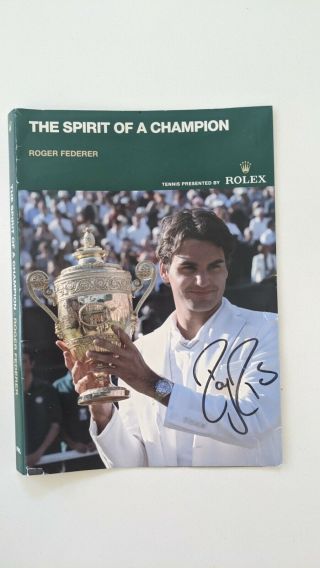 Roger Federer Authentic Autographed Dvd Cover " The Spirit Of A Champion "