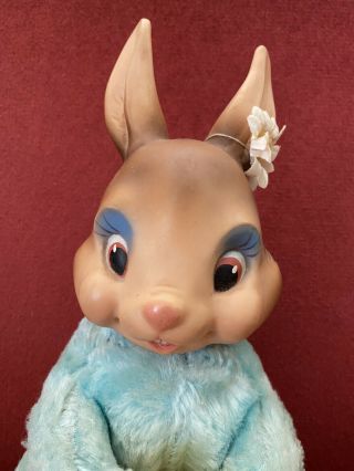 Vintage Gund Bunny Rabbit Rushton Rubber Face Plush Toy Easter