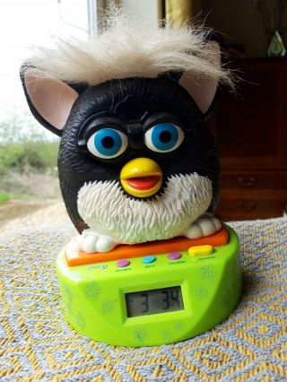 Retro Vintage Talking Furby Alarm Clock Zeon 1999 All Rare Collectable