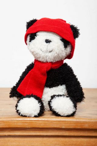 Jellycat Limited Edition For John Lewis - Vintage Panda With Red Hat And Scarf