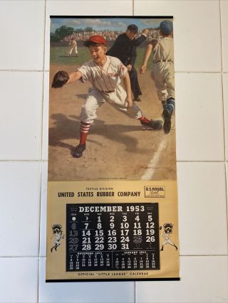 William Medcalf December 1953 Little League Baseball Poster Calendar