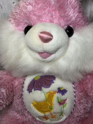 Dan Dee Hoppy Hopster Pink Large Easter Spring Bunny Rabbit Plush W/Chick 22” 2