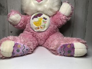 Dan Dee Hoppy Hopster Pink Large Easter Spring Bunny Rabbit Plush W/Chick 22” 3