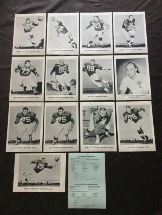 1961 Nfl Football 12 Philadelphia Eagles Team Issue 5x7 Photo Set Jay Publishing