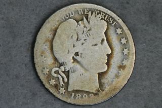 1892 - O 50c Barber Silver Half Dollar Key Date Hole Filler Fr Ag Us Type Bwb52